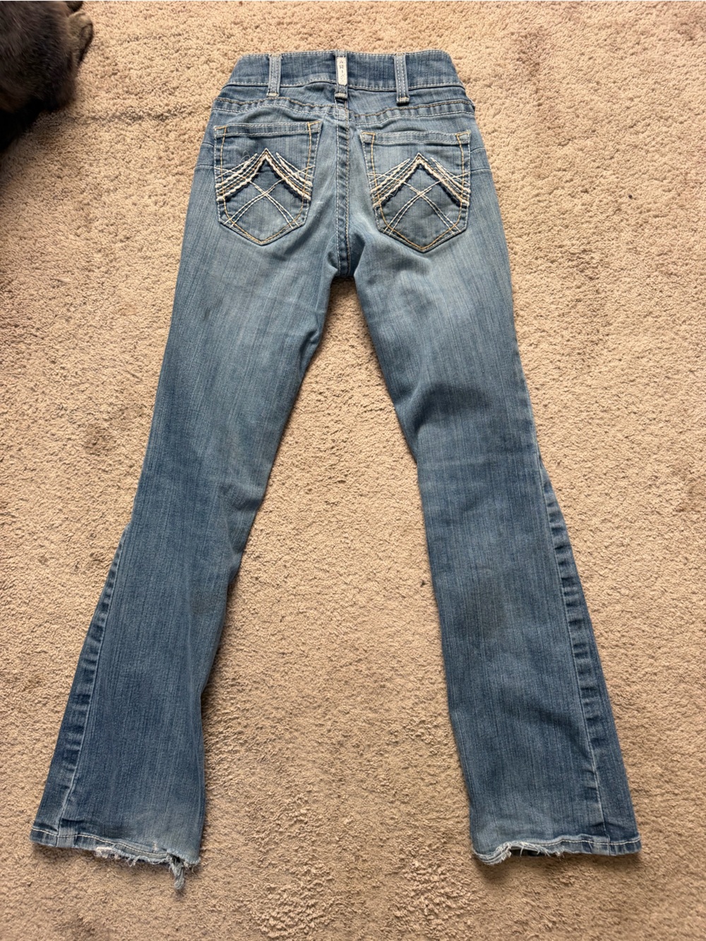 Ariat Women's Faded Blue Bootcut Jeans with Embroidered Back Pockets
